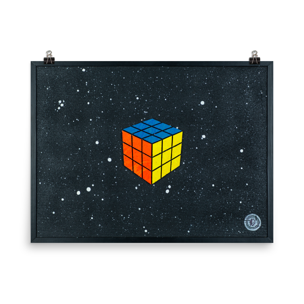 Rubik’s Cube In Space – Poster